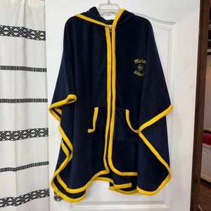 Michigan Wolverines Fleece Poncho One-Size Hooded